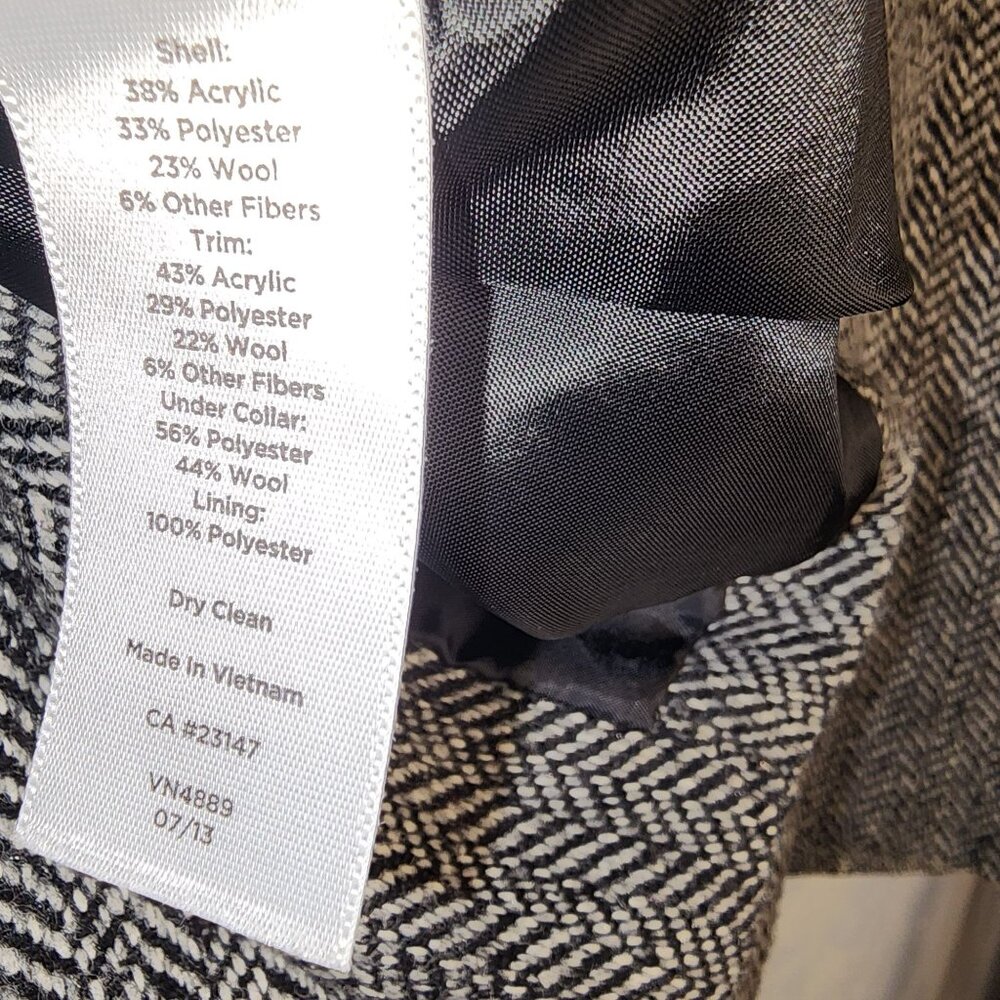 Talbots Mixed Wool Herringbone Pattern Fitted Bla… - image 7